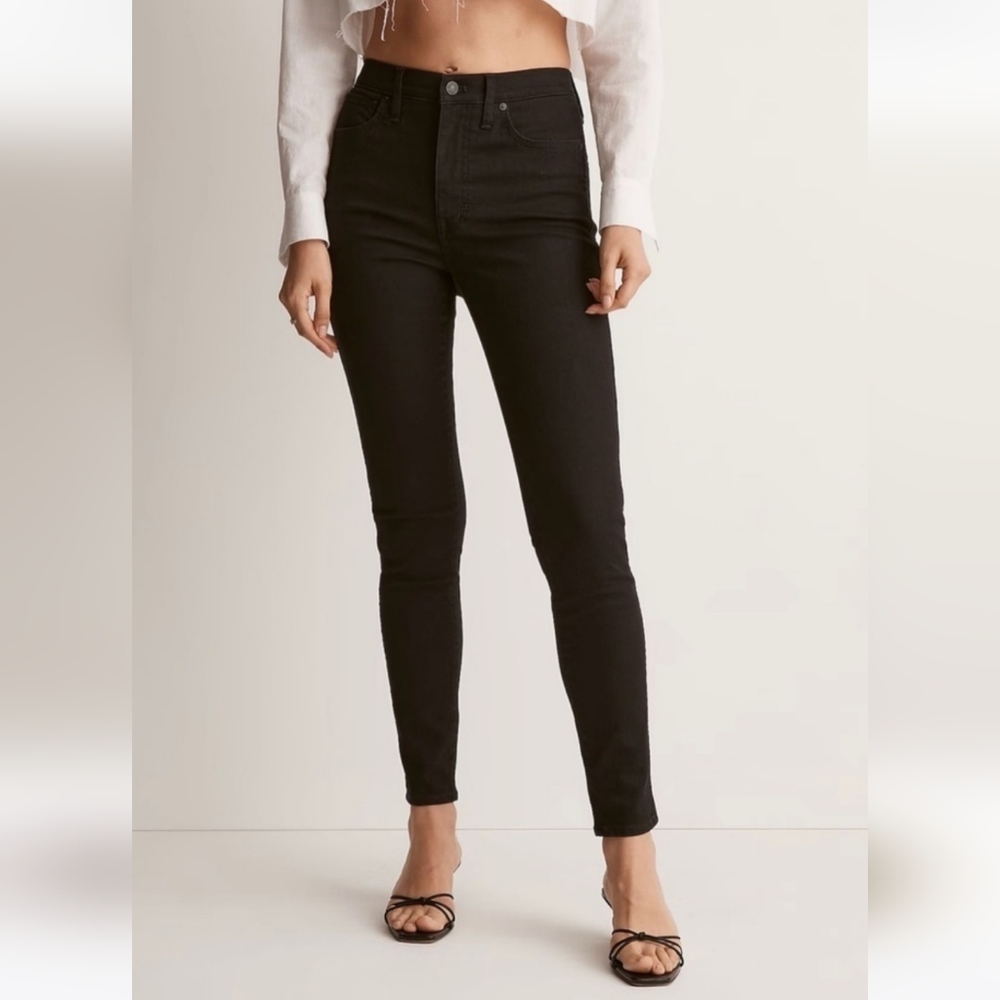 NWT Madewell 10" High-Rise Skinny Black Jeans - Picture 12 of 12